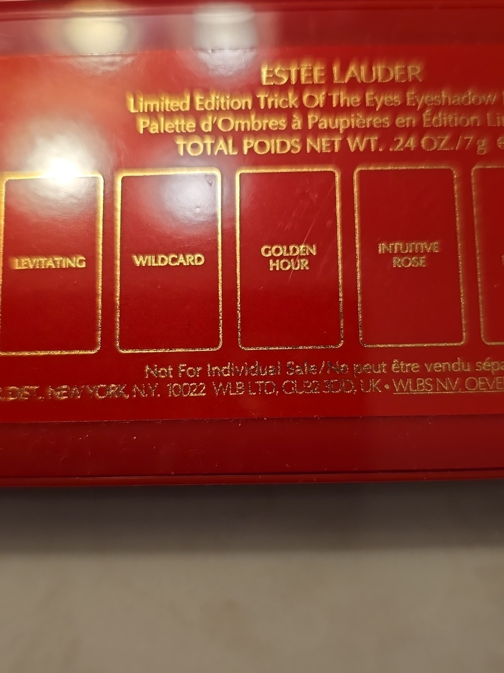 Estee Lauder Red and Gold Patterned Eyeshadow Pallette - Picture 2 of 6